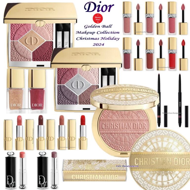 Рождественская коллекция макияжа Dior Golden Ball Makeup Collection Christmas Holiday 2024