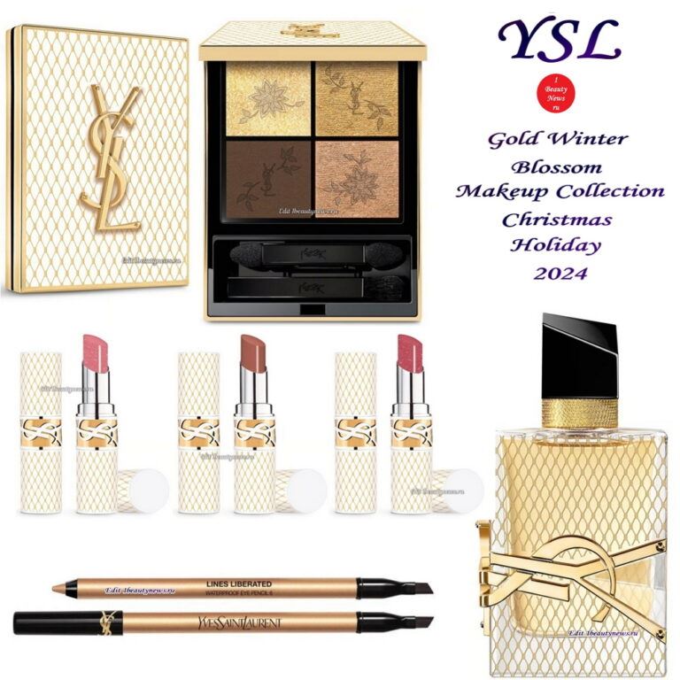 Рождественская коллекция макияжа YSL Gold Winter Blossom Makeup Collection Christmas Holiday 2024