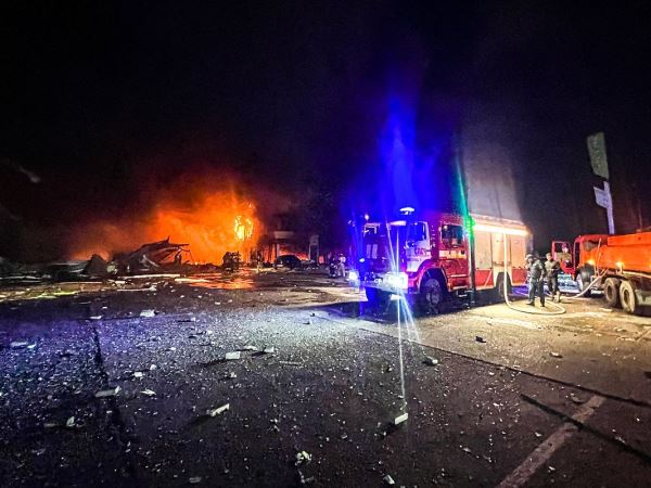 Взрыв на заправке в Махачкале